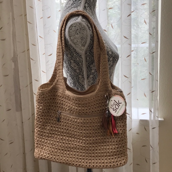 the sak large crochet tote